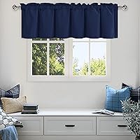 Vista 49 de DWCN Cenefa burdeos para ventanas, cenefa de cocina, cenefa de cortina de Navidad, cortinas de ventana de sótano, 1 panel, 42 x 18 pulgadas