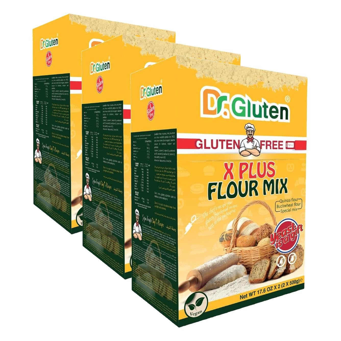 Dr. Gluten Xplus Kinoalı Un Karışımı (3 paketi)