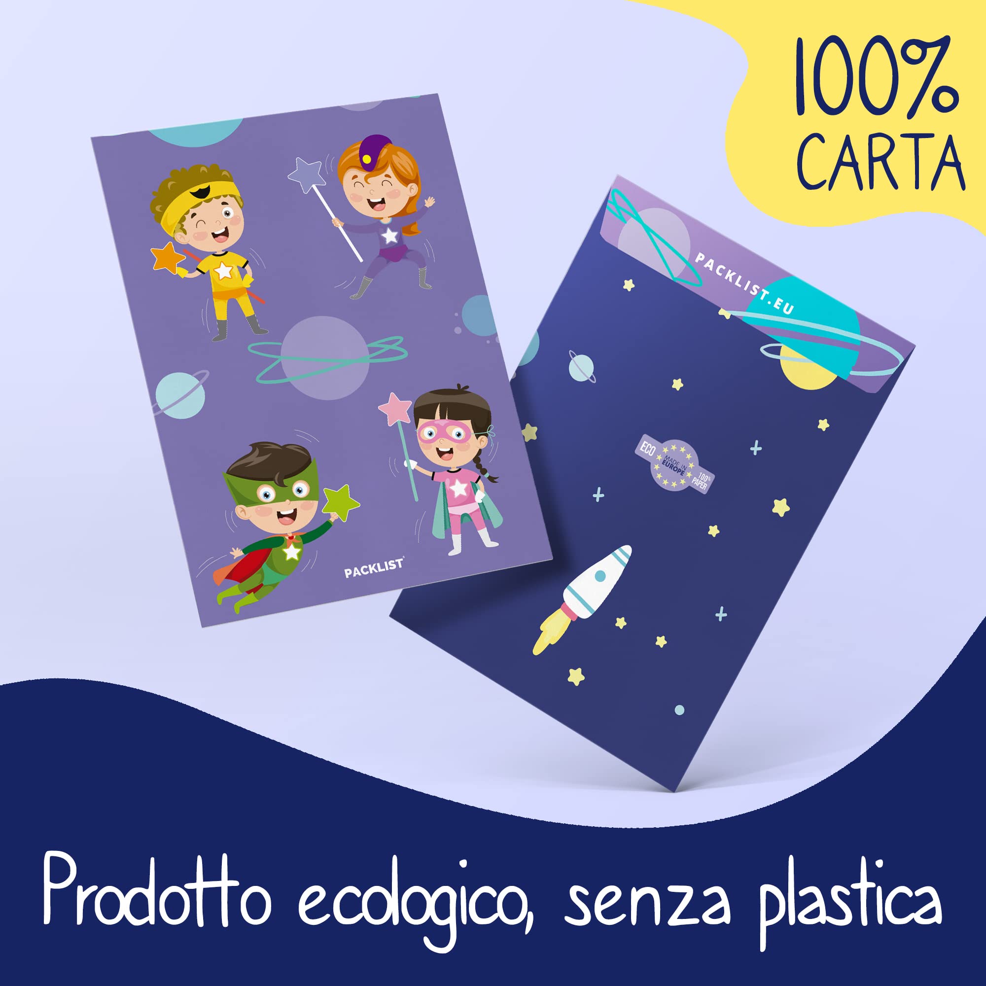 Tabella delle Ricompense per Bambini Italiano - Tabellone Ricompense Supereroi in Soccorso delle Stelle - Apprendimento Positivo con Risultati dalla Prima Settimana - Prodotto Eco 100% Carta