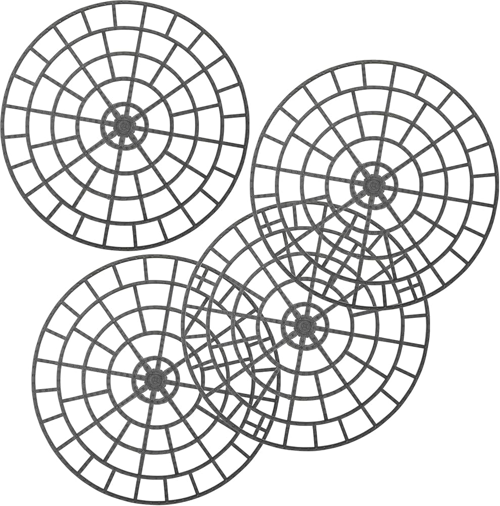 IRSTBL - Plant Pot Floor Protectors U2013 4 Pack Modular Risers To Improve Drainage And Prevent Stains U2013 Includes 6 Plant Pot Feet For Elevation U2013 Black Weather-Resistant PP Plastic