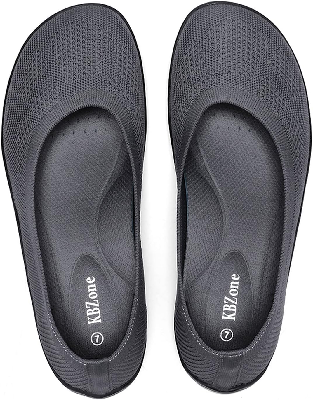 KBZone Women's Flats Slip on Ballet Flats Wide Toe Box Comfortable Walking Shoes