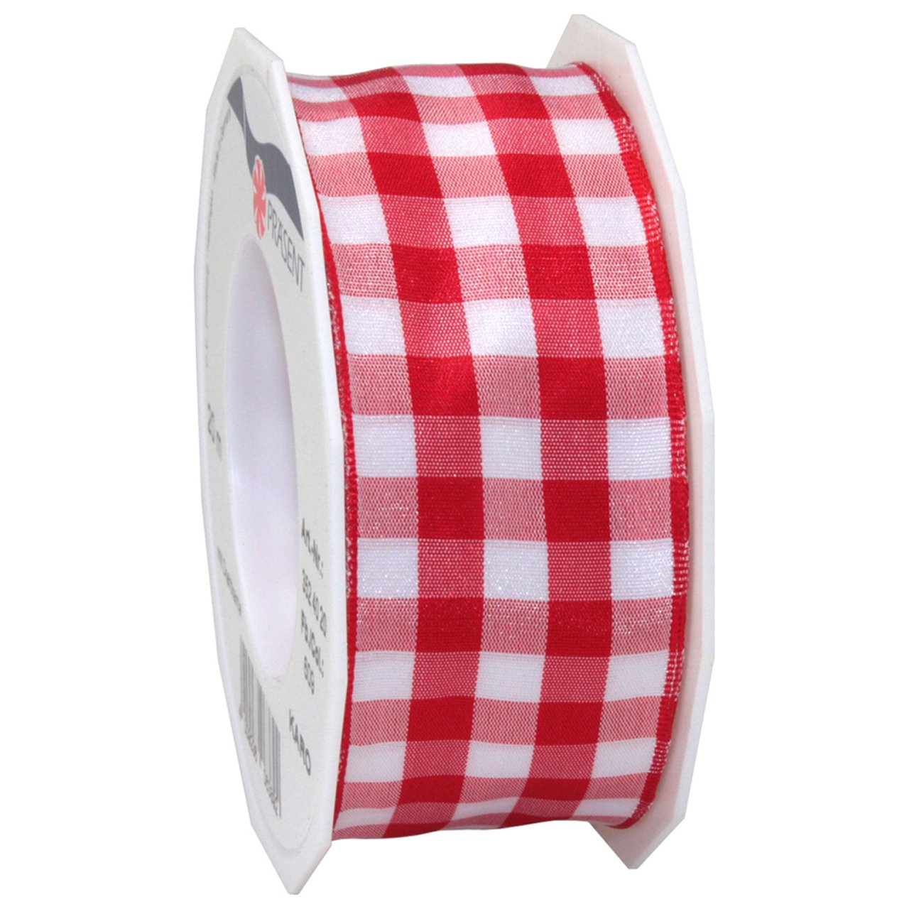 Ruban Karo rouge grand rouleau 20m pour loisirs créatifs et couture créative