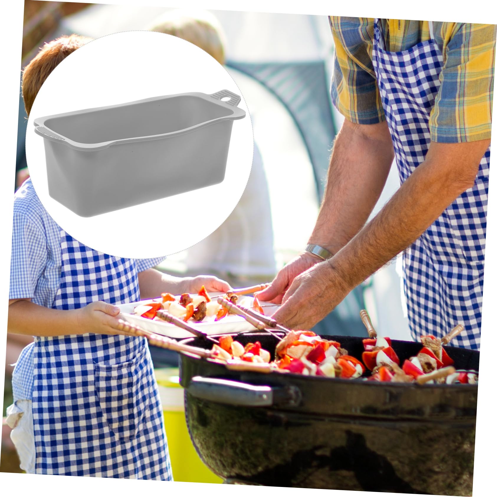 KICHOUSE Oil Drip Pan Silicone Liner 3pcs Reusable Grease Catcher for Grill Grilling Camping Supply Easy to Store