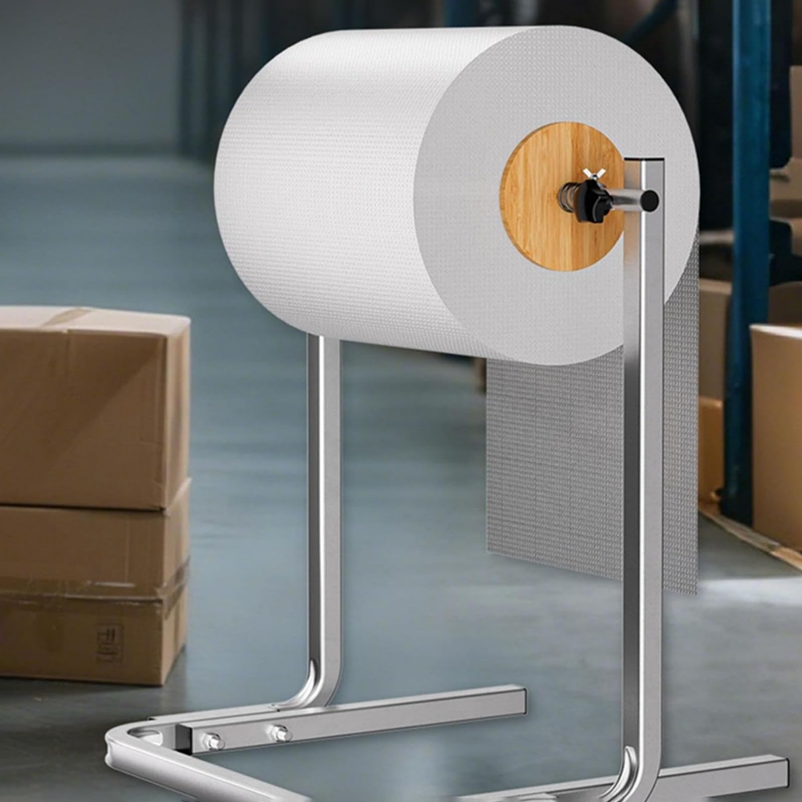 Dispenser per pluriball, supporto pieghevole per pellicola a bolle, ideale per logistica, spedizione e stoccaggio, comodo taglierino per un facile utilizzo