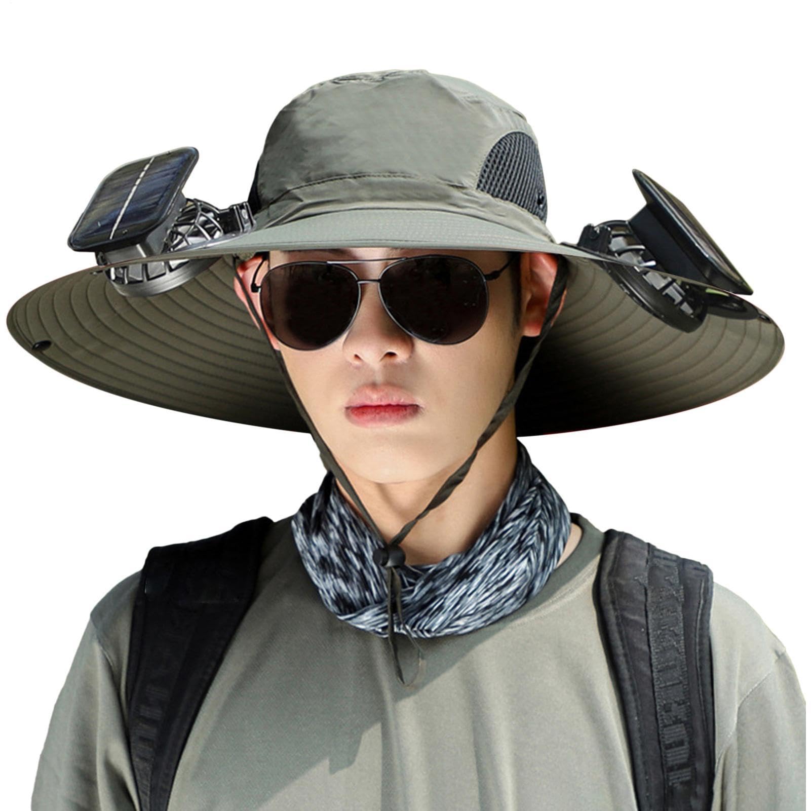 Cappelli da sole per uomo, cappello da pesca a tesa larga Protezione UV per