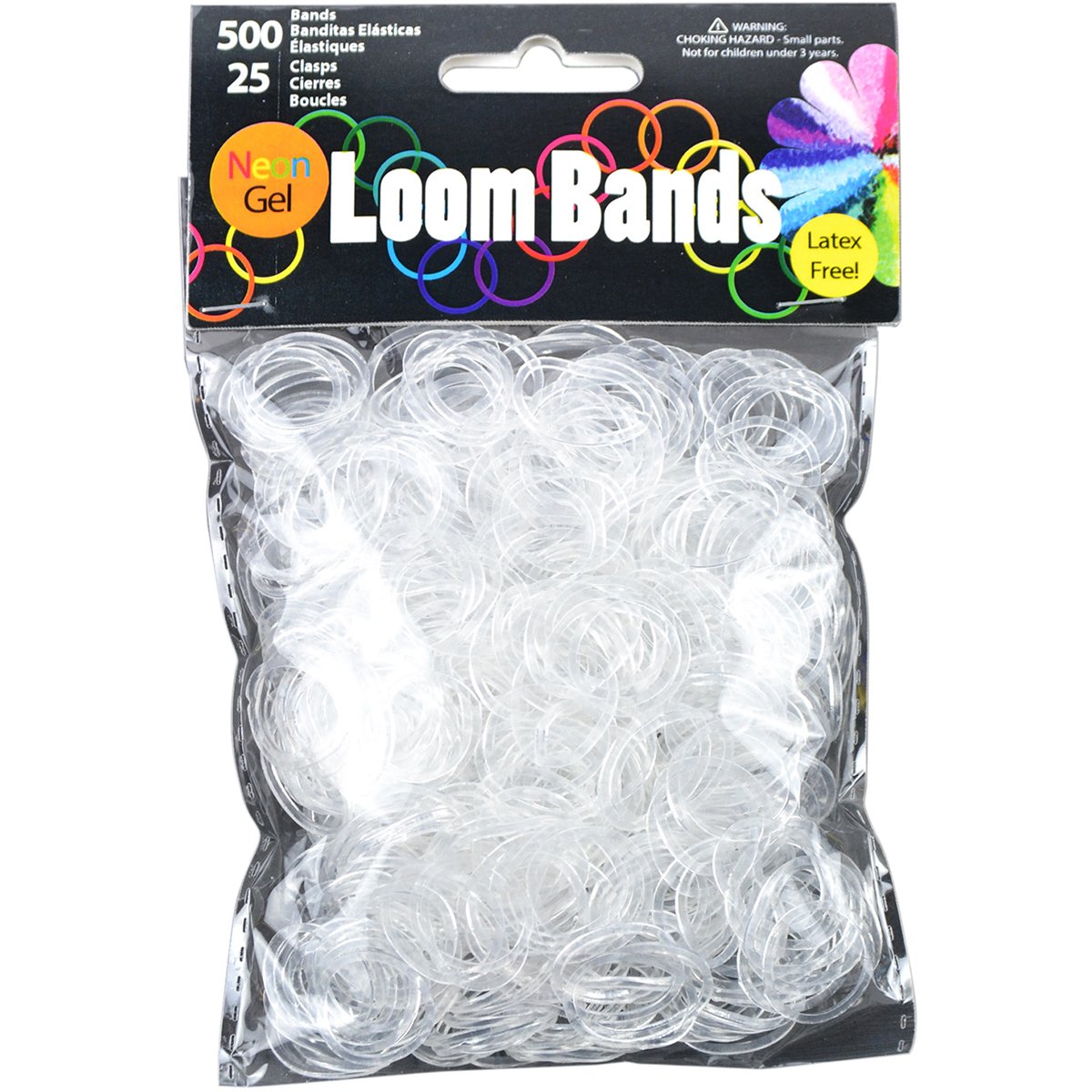 Bandes loom bands Touch of Nature néon gel : recharge 500 élastiques pour bracelet