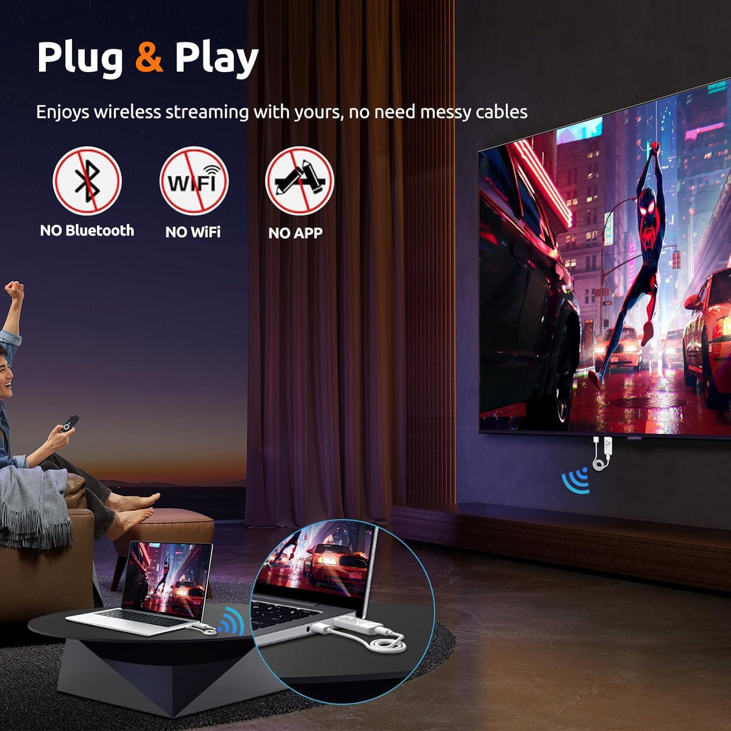 【Elalight】ワイヤレスHDMIトランスミッター＆レシーバー 4K対応 Amazon.com: Wireless HDMI Transmitter and Receiver 382FT
