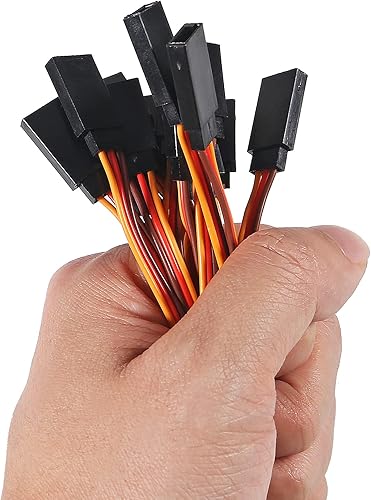 Miniatura 6 de Cable de extensión servo de 3.93 pulgadas, cable de extensión servo de 3 pines macho a hembra, cable de cable servo de control remoto RC para avión