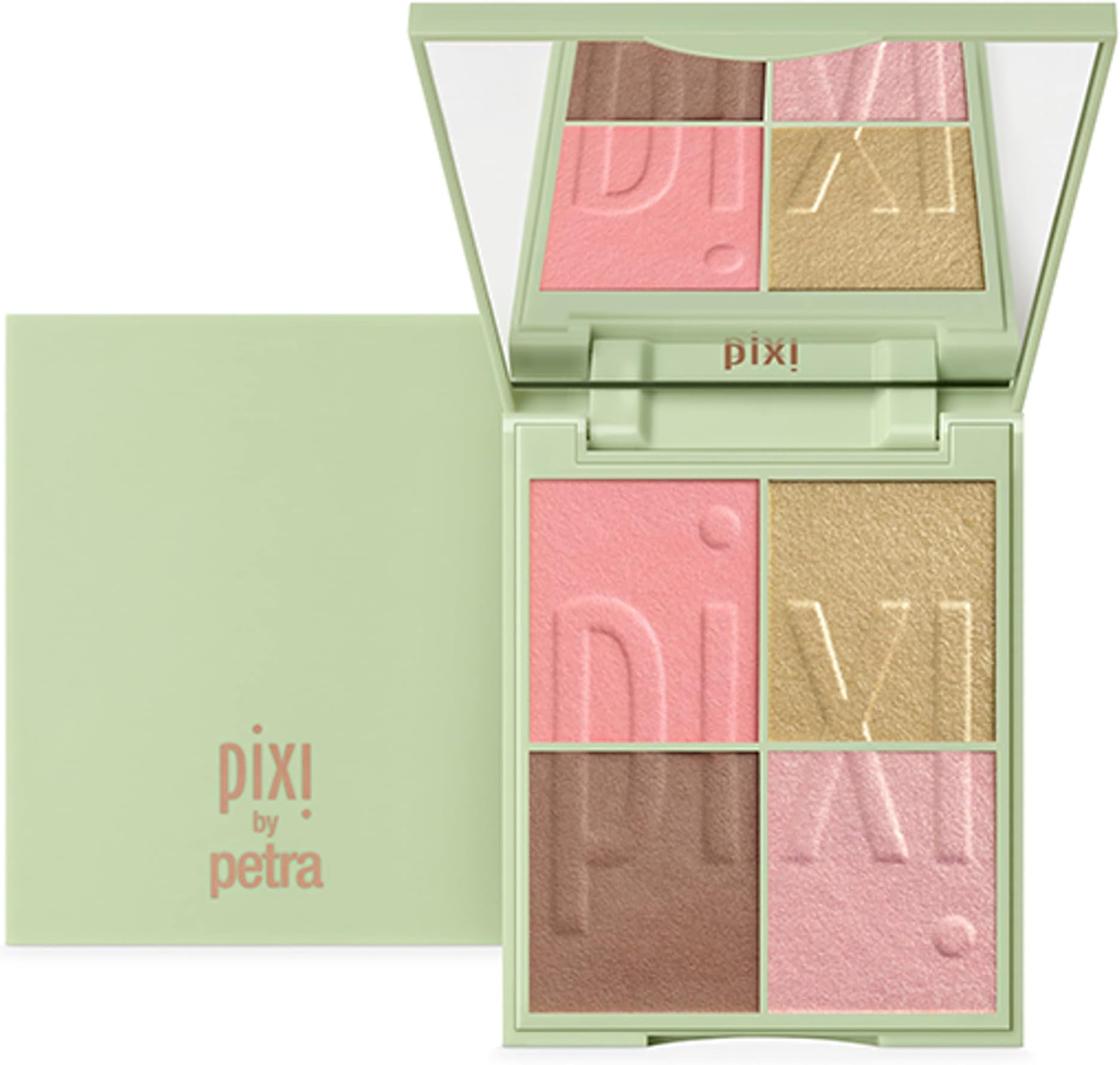 Pixi Beauty Nuance Quartette - Honey Nectar 11.5g | Cheek and Eye Makeup Palette | Creamy Powders To Highlight and Bronze | Highly Pigmented Blush | 0.4 Oz