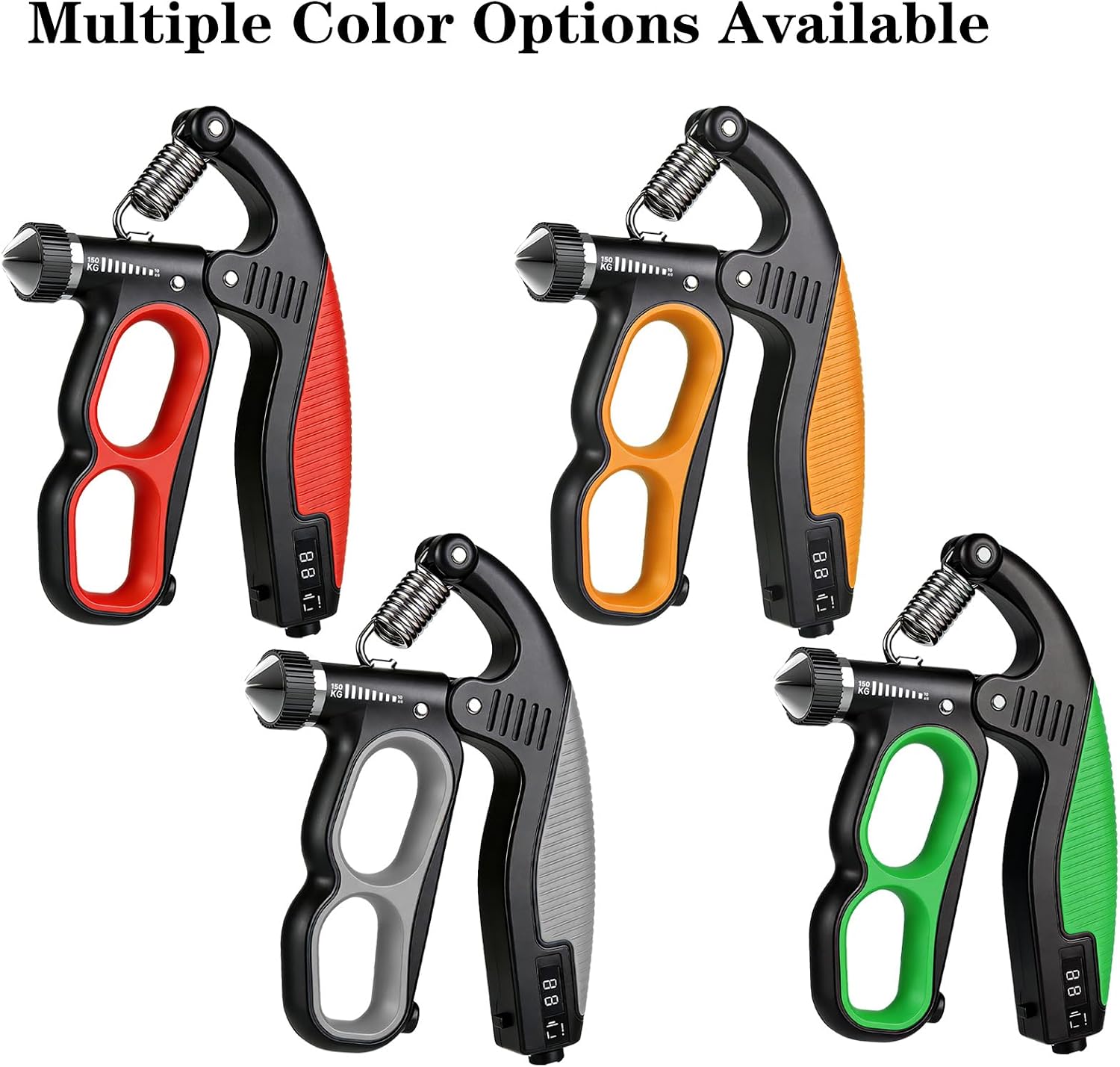 Hand Gripper Strengthener, 22-330LB Adjustable Resistance Grip Strength Trainer with Counter, Forearm Exerciser for Injury Recovery and Muscle Building