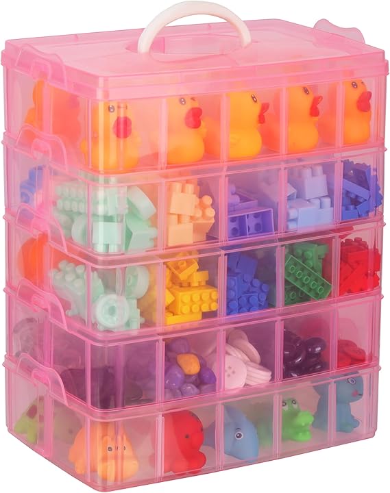 Scatola Organizer 5 Livelli Trasparente - 50 Scomparti Regolabili Per Minuteria E Gioielli - Foto 2