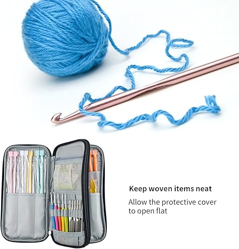 Miniatura 4 de Bolsa organizadora portátil, bolsa de almacenamiento de agujas de ganchillo, bolsa de almacenamiento de ganchos de ganchillo, bolsa de