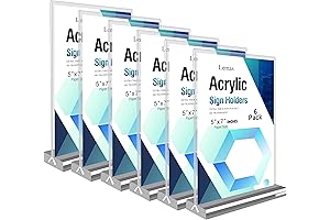 LEMAS T Shape 5 x 7 Acrylic Sign Holder