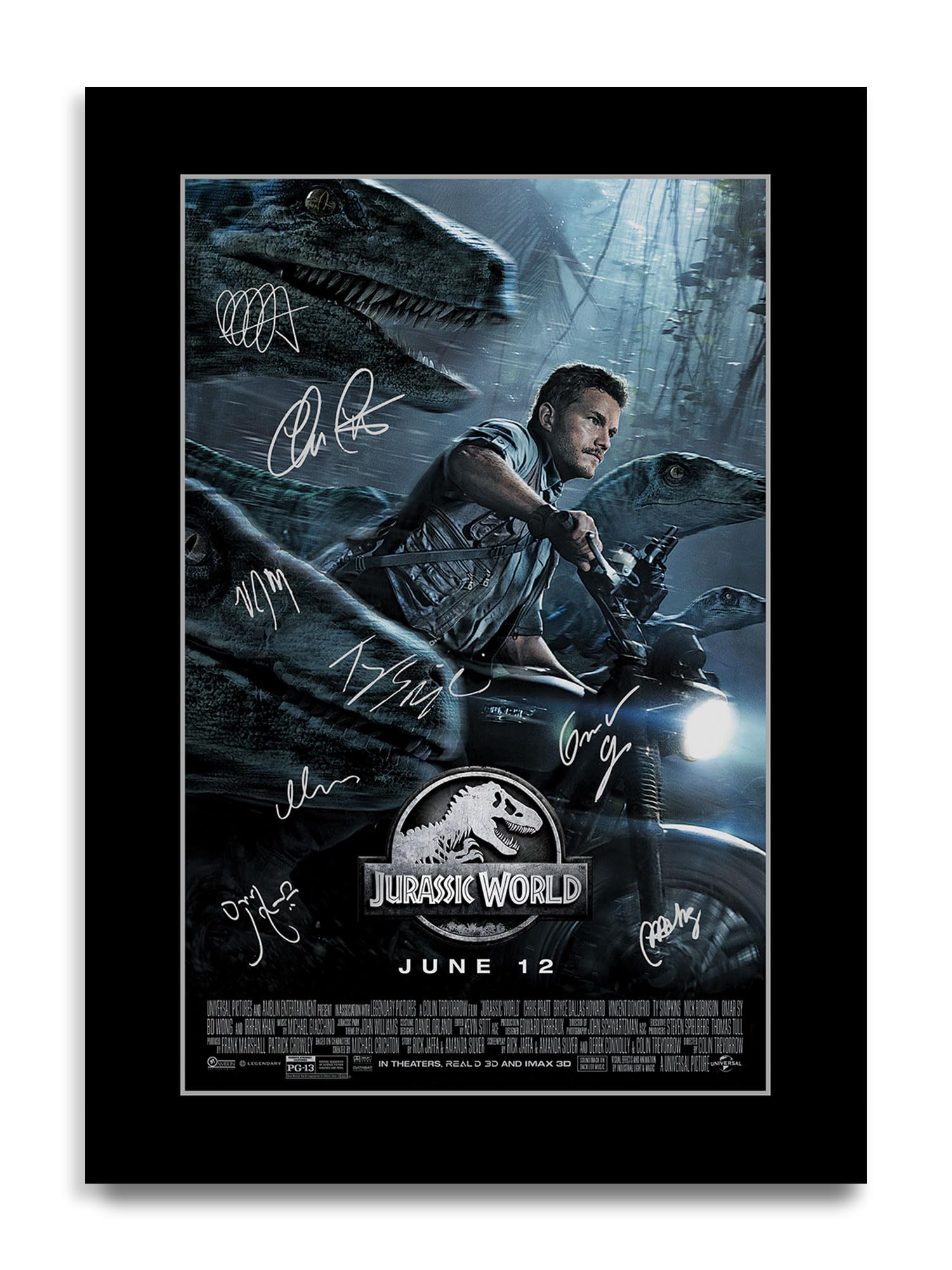 HWC Trading Jurassic World Gifts Printed Poster Signed Autograph Picture for Movie Memorabilia Fans (ID-003332) - A4 Print Only
