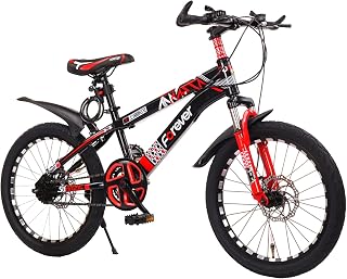 Axdwfd Kids Bike 18/20 Inch Boys and Girls Bicycles, Mountain Bikes, Variable Speed Bicycles, Suitable for Children Aged 7-14, with Sensitive Brakes Bicycle