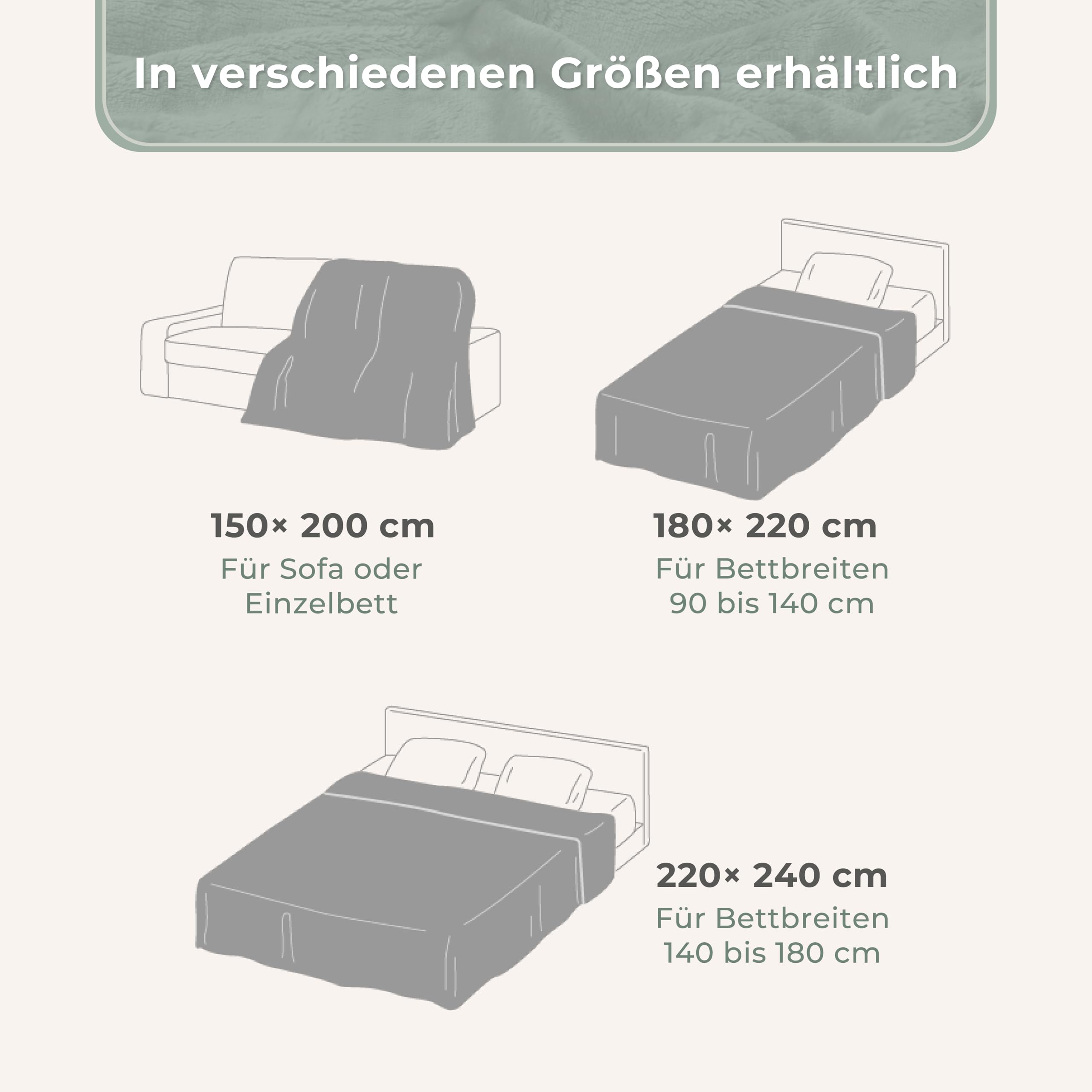 Gräfenstayn® Kuscheldecke Cashmere-Feeling - super weich & flauschig - Dicke & warme Fleecedecke - kuschelige Sofadecke, Wohndecke & Tagesdecke - Überwurf Decke Sofa, Couch (Anthrazit, 180x220 cm)