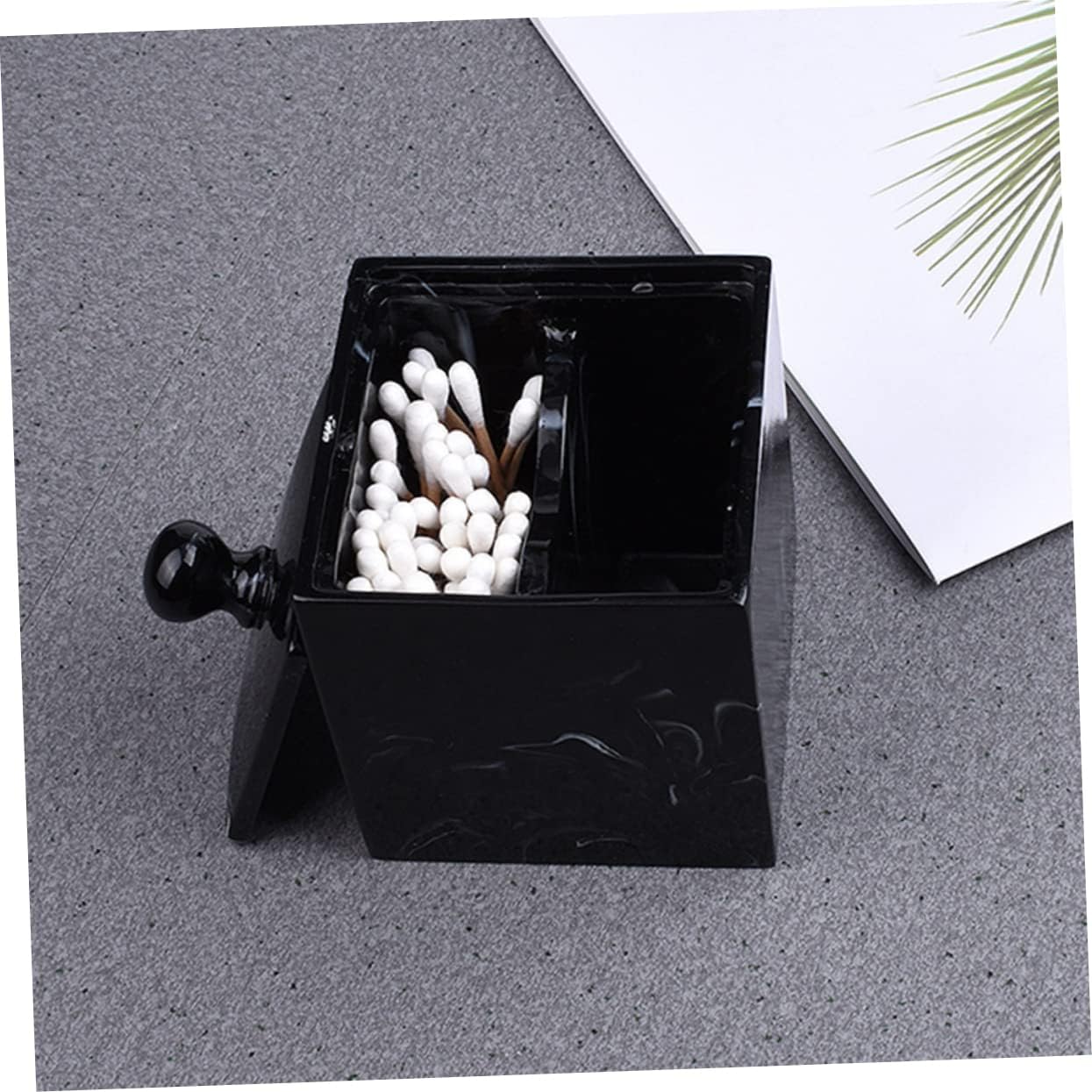 2pcs Cotton Holder Cotton Ball Container Toothpick Holder Swab Box Pad Organizer