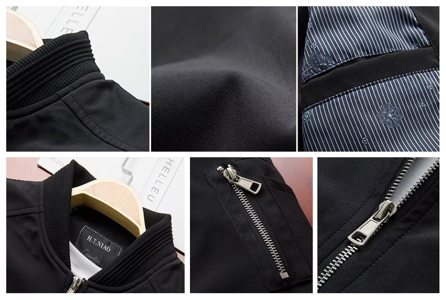 Uomo Primavera Autunno Classica Leggero Casual Jacket Cappotto Cotone Softshell Sottile Sportiva Baseball Bomber Collare Estivo Comodo Giubbotto All'Aperto Giacca Uomo Rosso scuro L