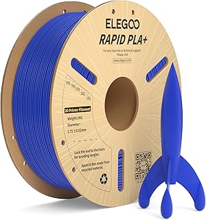 ELEGOO Filamento PLA+ de Alta Velocidad 1.75 1KG Azul, 30-600mm/s Filamento PLA Plus Rápido para Impresora 3D, Precisión Dimensional +/- 0.02mm, Carrete Filamento 3D, para Mayoría Impresoras 3D