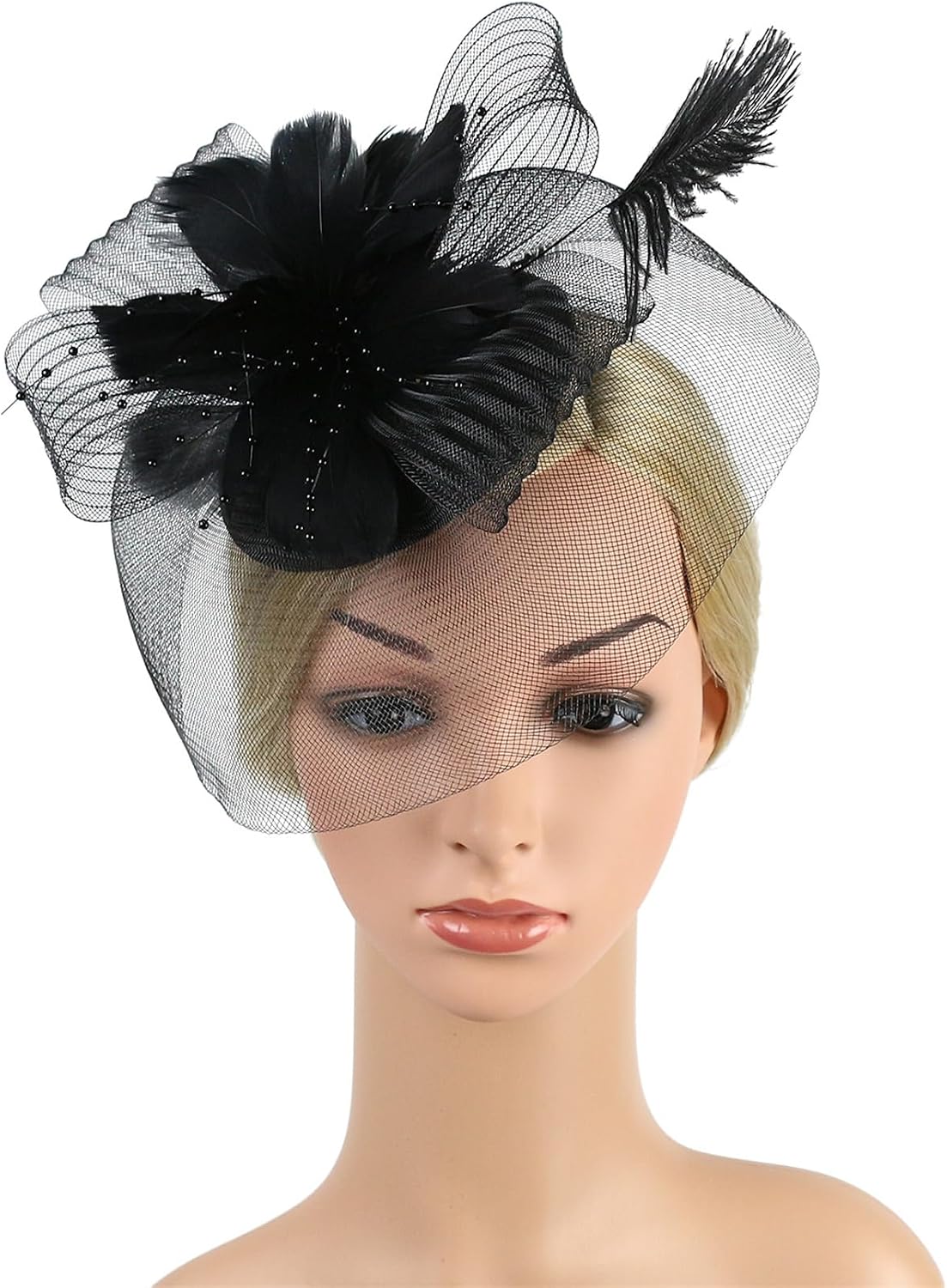 Flapper Headband Roaring 20s Headpieces Flapper Accessory Fascinators for Women Great Gatsby 1920s Headbands Vintage Headpiece Hair Clip