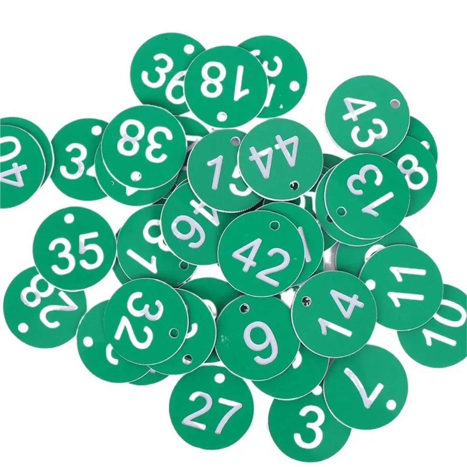 Plastikowe znaczniki numeryczne, Opakowanie 100 1-100 znaczników z numerami sekwencyjnymi 3,5 cm okrągłe, wielokolorowe(Blue)