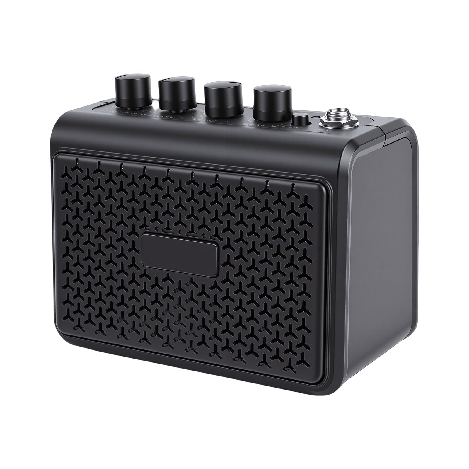 Zerodis Amplificatore per Chitarra Portatile, Altoparlante Ricaricabile da 10 W con Puliti e di Distorsione per Esercitazioni Domestiche e Uso Esterno