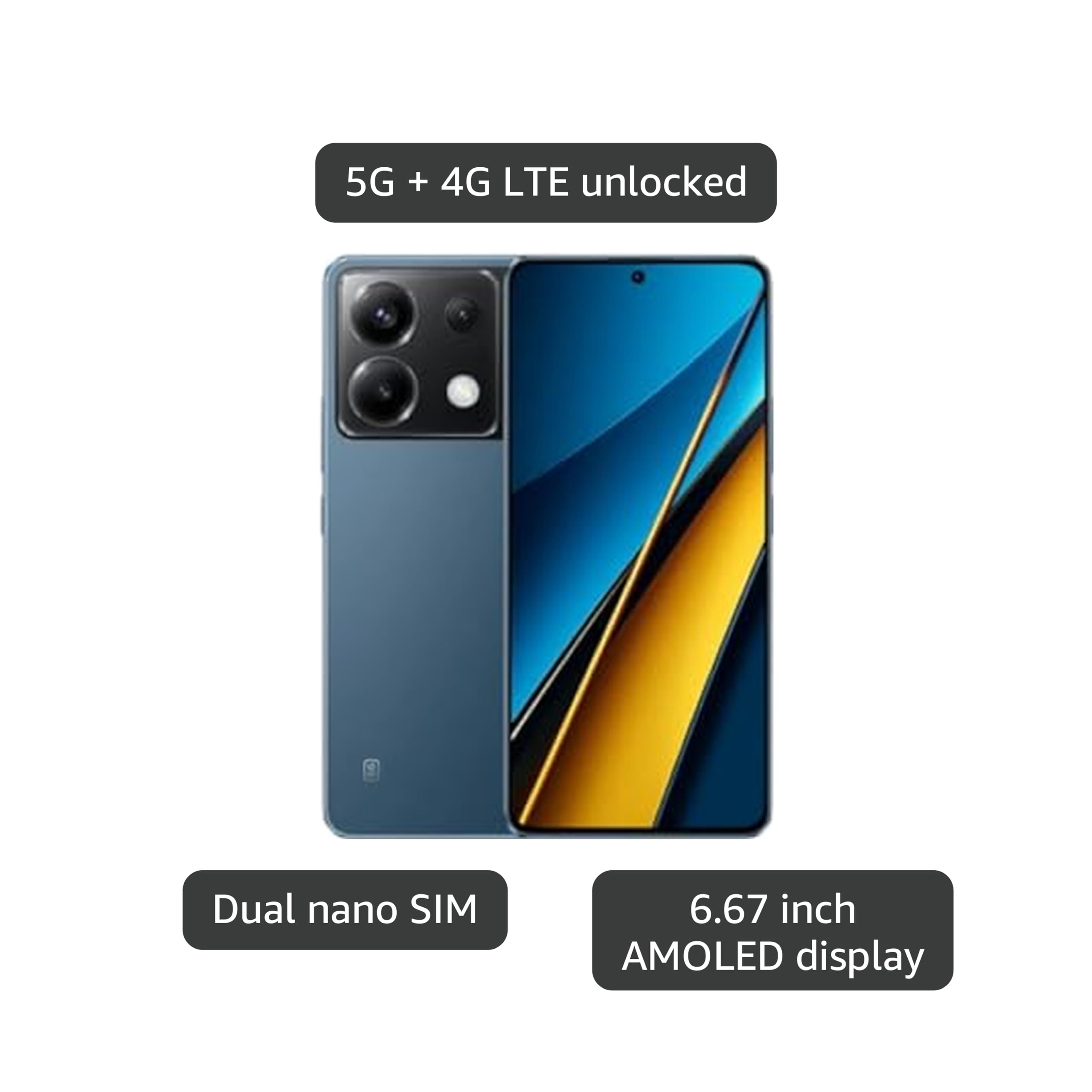 Amazon.com: XIAOMI Poco X6 5G + 4G LTE Global Unlocked (256GB +