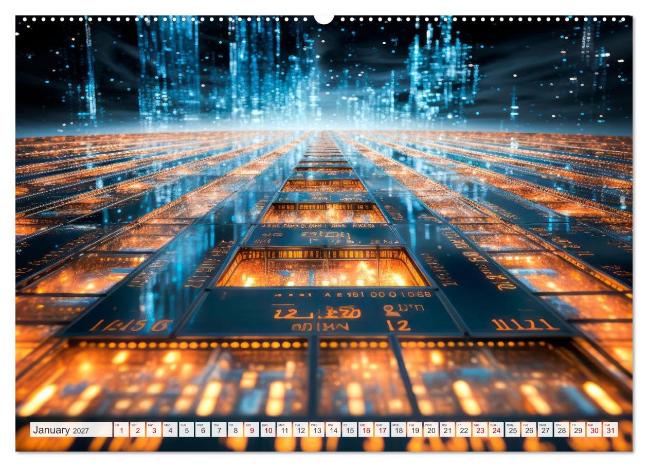 AI PLUS METAVERSE Algorithms and virtual reality (Wall Calendar 2027 DIN A2 landscape), CALVENDO 12 Month Wall Calendar: Abstract view on the modern subject