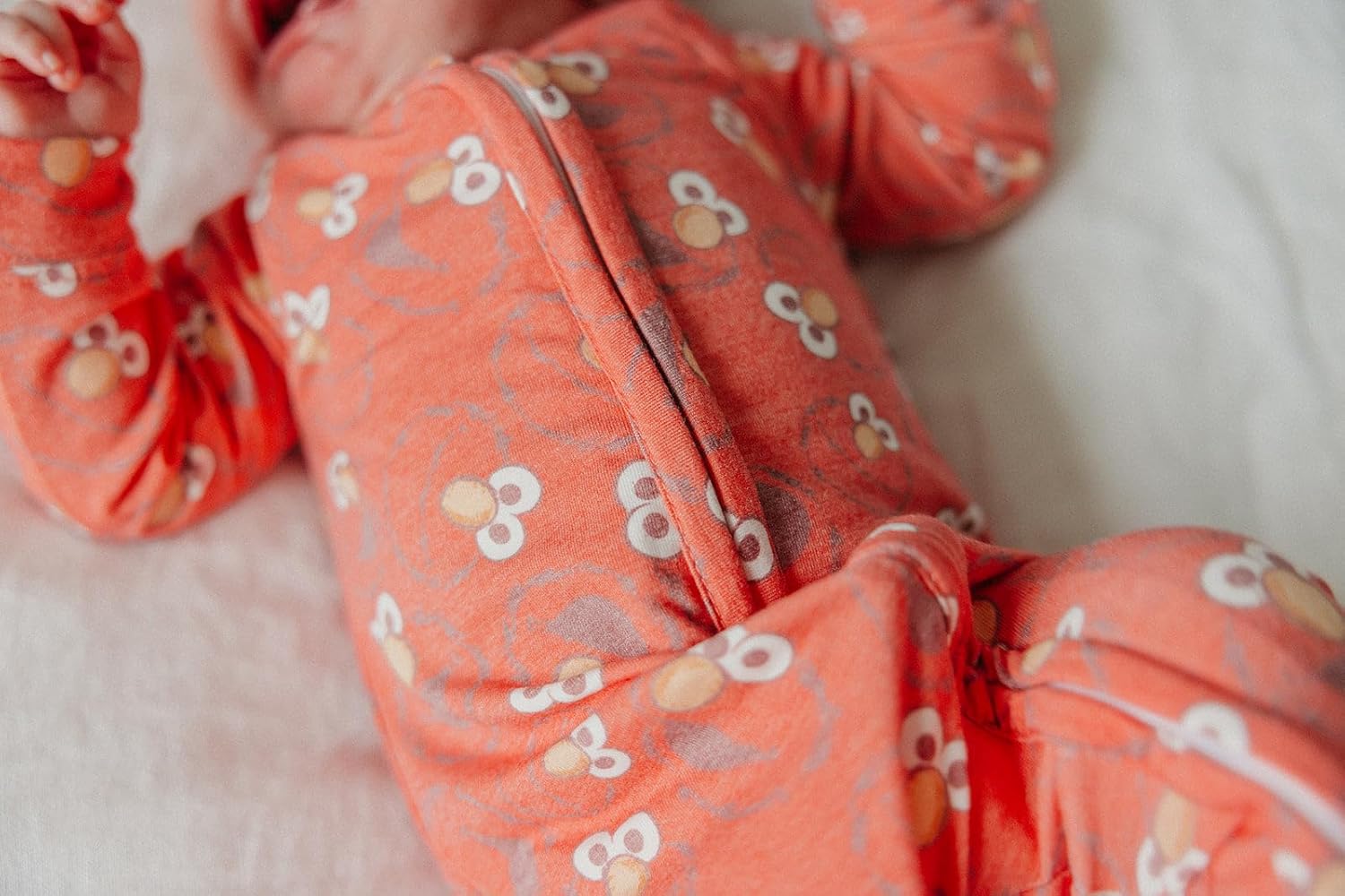 Copper Pearl Zip-Up Footie Baby Pajamas: Ultra-Soft Boys & Girls Pajamas, Premium Knit Fabric in Stylish Prints, Tag-Free with Two-Way Zipper, Newborn to 24 Months, Elmo - Image 8