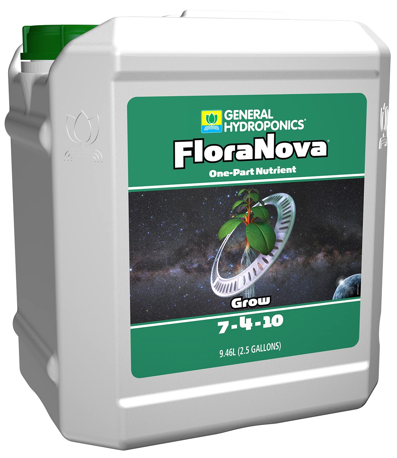 2.5 Gallon FloraNova Grow 2.5Gal General Hydroponics Gh Flora Nova Nutrient ;...