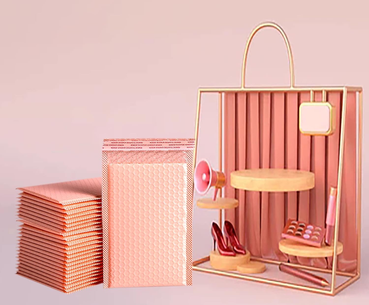 Small Poly Bubble Lined Mailers Padded 24 Pack 5x7 Inches 4 Colors (Pink Green Black Light Pink) Shipping Envelopes Self Seal Mailer Waterproof, Shockproof and Dustproof (4 color - 5x7 Inches-24pcs) - Image 9