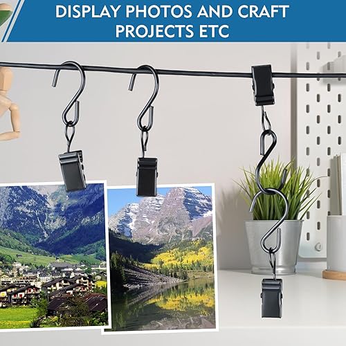 Miniatura 4 de Clips de luz de Navidad para colgar  Paquete de 50 clips de luz para exteriores  Gancho de luz de metal resistente para toldo de cámper  Ganchos de