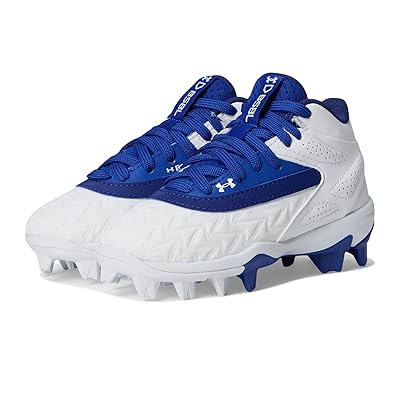 Under Armour Kids Leadoff Mid RM Jr. 3.0 (Toddler/Little Kid/Big Kid) Boys Shoes Royal/White/Royal