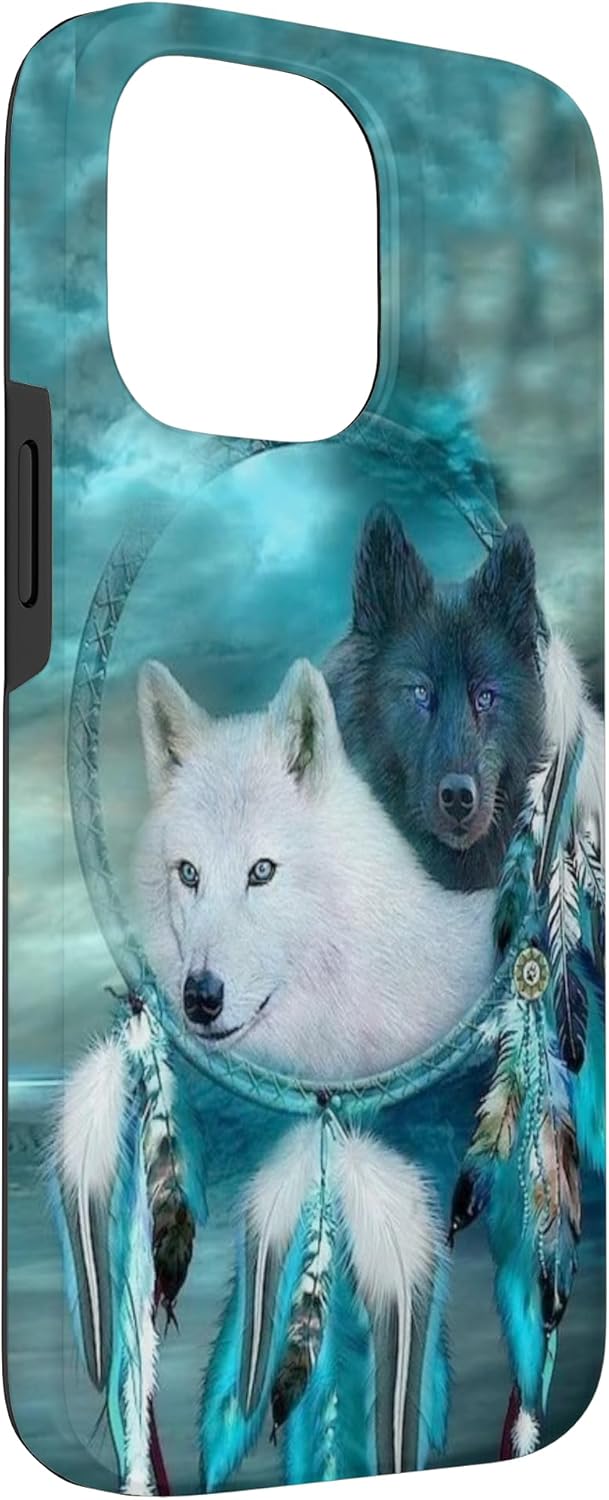 Arctic Tribal Wolf Dream Catcher Phone Cover Case for iPhone 14 Pro Max
