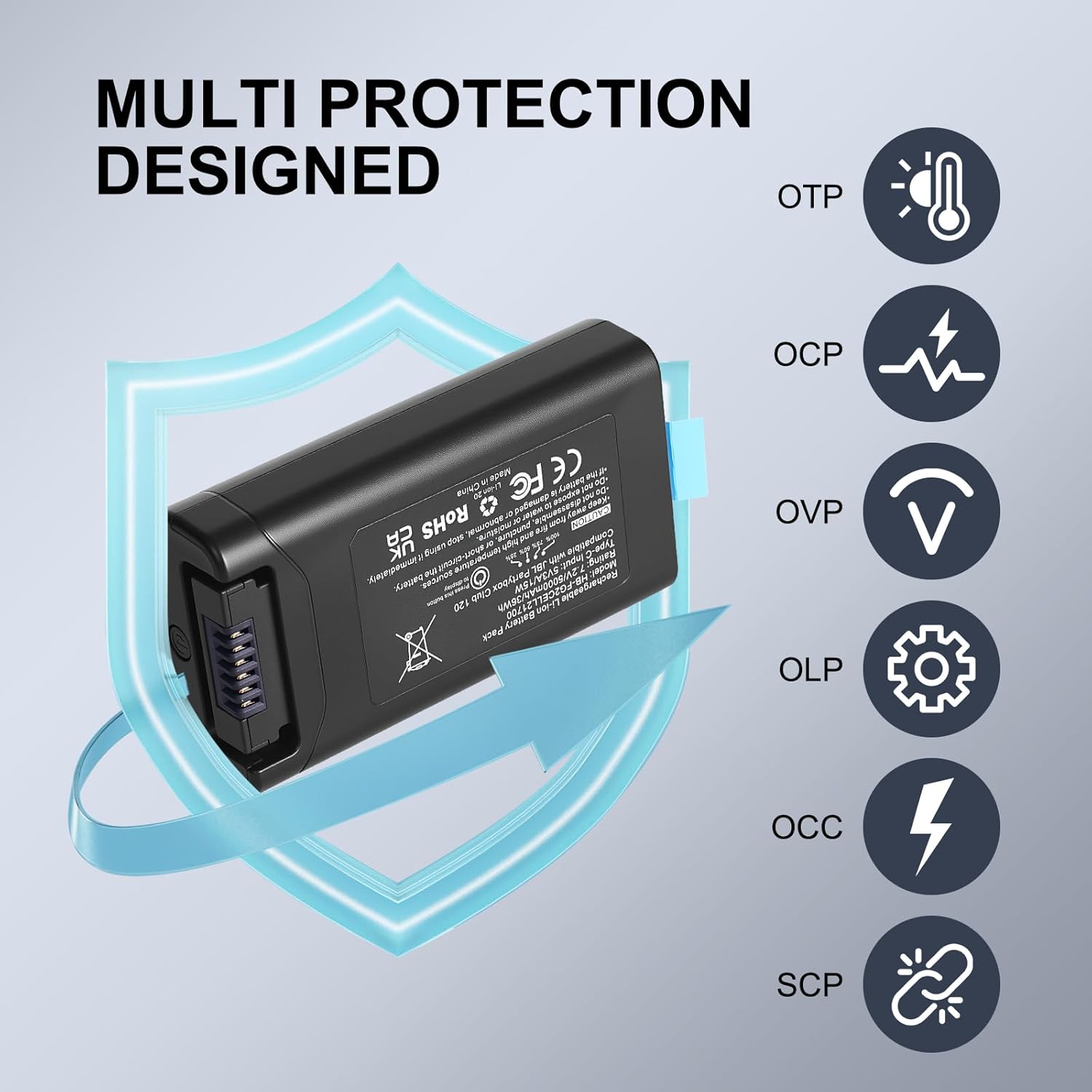 Large Capacity Rechargeable Battery Suitable for JBL Battery 200- Party Box Club 120- PartyBox 120 Portable Speakers - Image 3