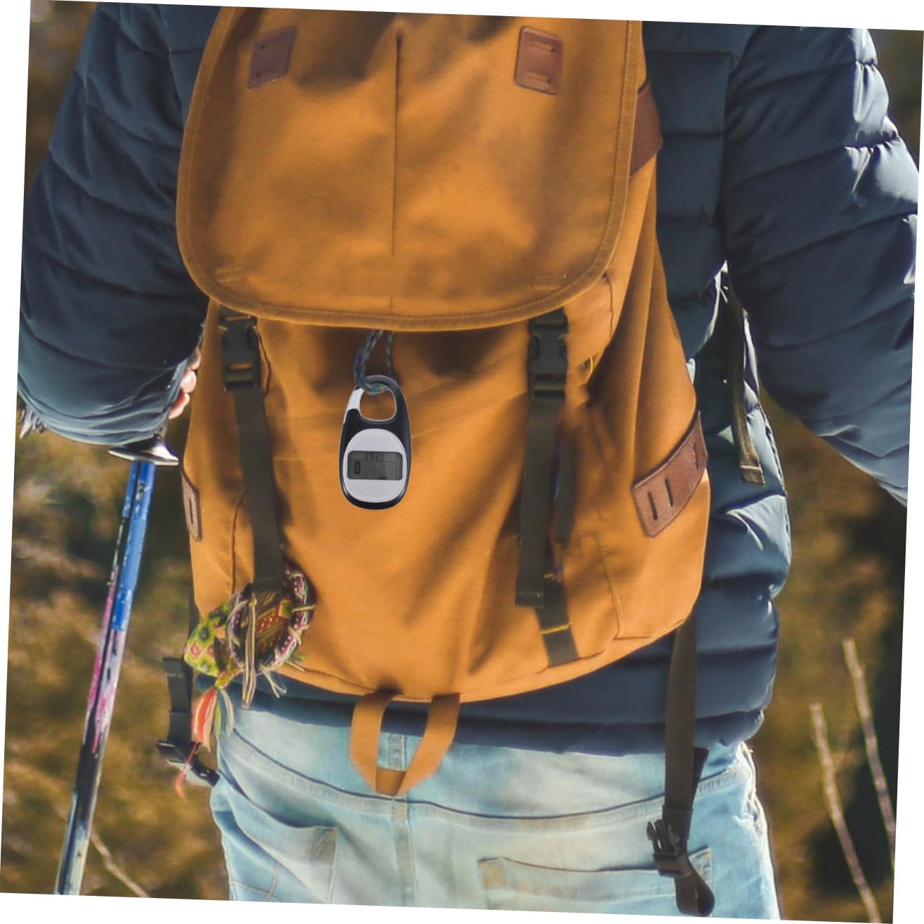 YARNOW 2pièces Compteur De Professionnel Portable Podomètre Pratique pour Activités De Plein Air Calories Distance Accessoire De Voyage Multifonctionnel