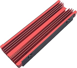 Aluminum m2 Heatsinks NVMe M.2 SSD Heatsinks Cooler with Thermal Pad for PC/PS5(Red)