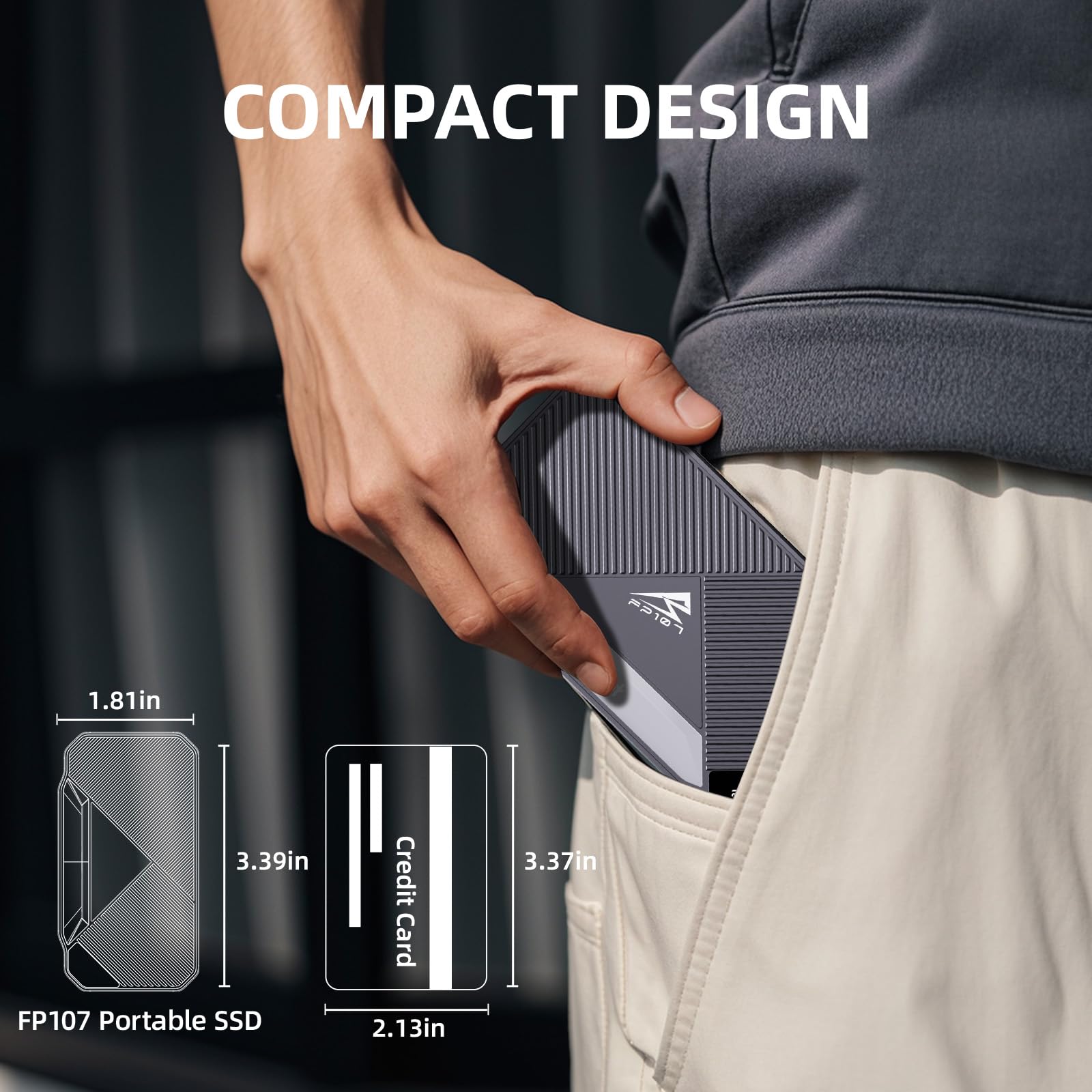 Amazon.com: Fikwot FP107 2TB Magnetic Portable SSD, 2050MB/s USB