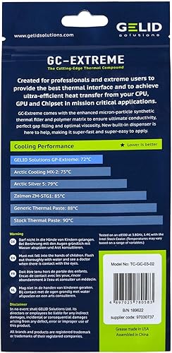 Vista 6 de Gelid Solutions GC-Extreme 0.12 oz con herramientas - Pasta conductora térmica para disipador de calor Máxima conductividad térmica Fácil