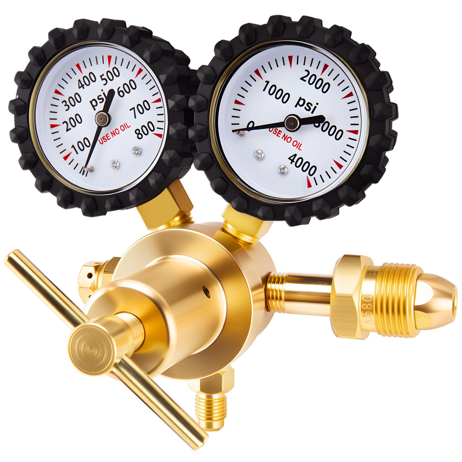 Amazon.com: Nitrogen Regulator CGA580 Inlet, 1/4-Inch Male Flare