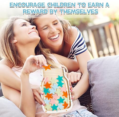 Miniatura 2 de Tarro de recompensa magnético, tarros de incentivos para niños y niñas, tarro magnético de recompensa de estrellas, herramientas de aula de gestión