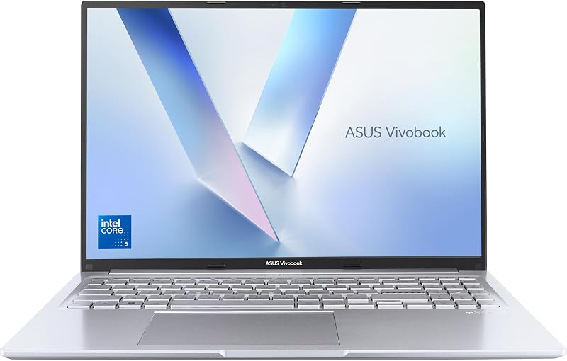 ASUS Vivobook 16 X1605VA Laptop | 16.0" WUXGA 16:10 Screen | Intel Core 5-120U | 16GB RAM | 512GB PCIe SSD | Windows 11 | Silver