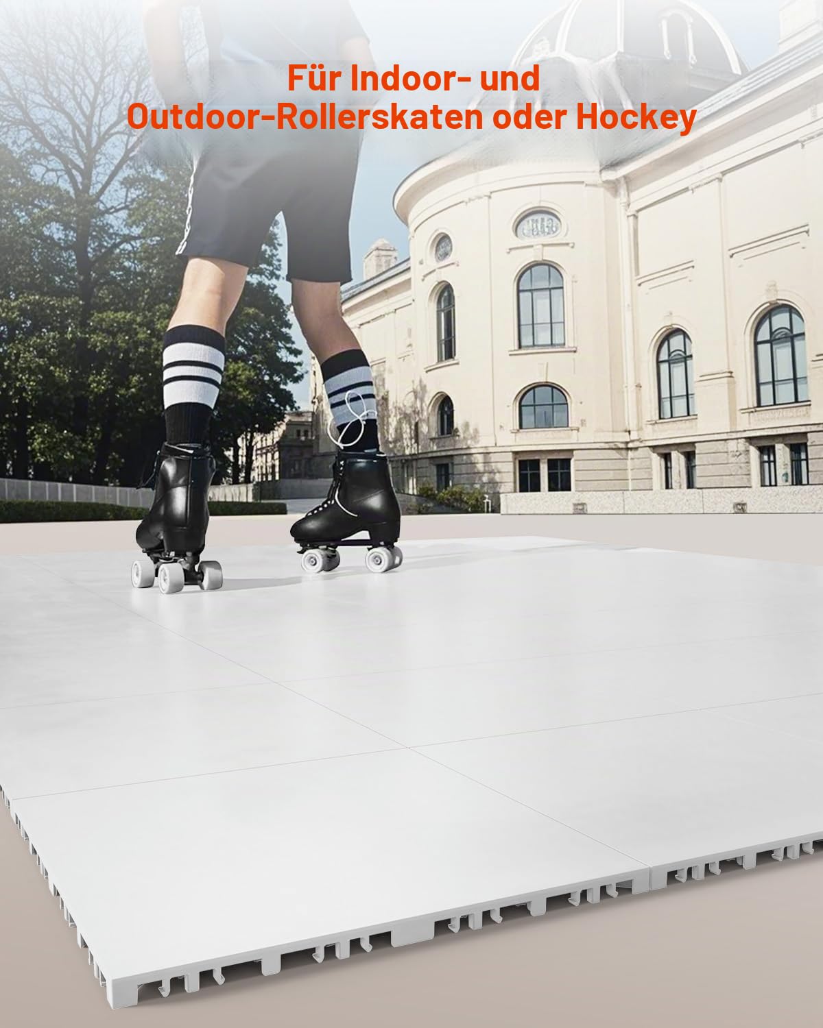 VEVOR Dryland Fliesen für Hockey-Bodenmatte, 30,5 x 30,5 cm, ineinandergreifende vielseitige Trainingsfläche, Tanzbodenfliesen, Hockey-Trainingsgeräte Board zum Schießen