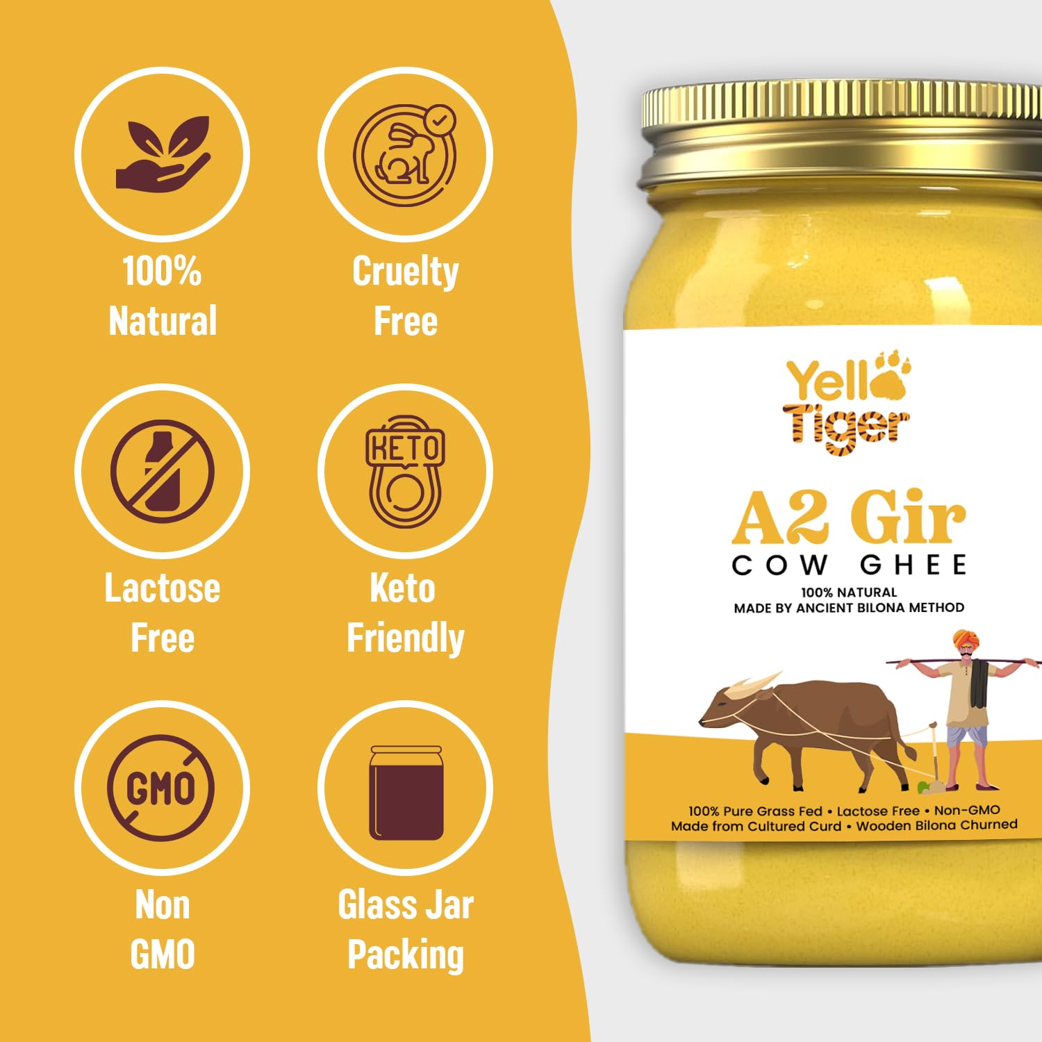 邦楽 WOLF MEMBER PRODUCE GHEE ver. Amazon.com : YELLO TIGER Pure A2 Cow Ghee Handcrafted for