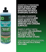 Vista 6 de 3D Eraser Gel Removedor de manchas de agua en gel – Fórmula de gel ácido para manchas de agua dura y depósitos minerales – Seguro para pintura