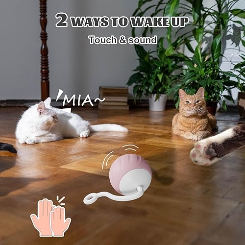 Miniatura 5 de Juguete para Gatos, Juguetes Interactivos para Gatos de Interior, DIY 5 en 1 Juguetes de Pelota para Gatos con Movimiento Automático/Juguetes para