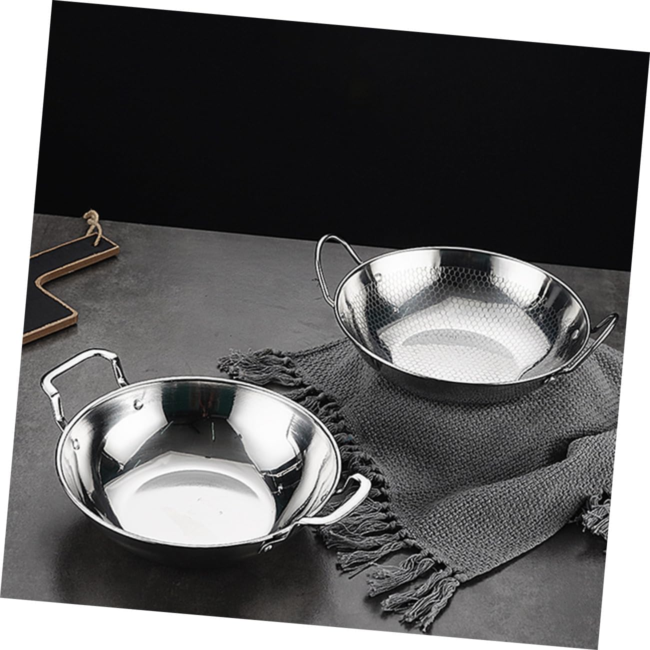CALLARON Multi-function Cooking Cookware Stainless Steel Pan Induction Cooktop Kitchen Cooking Pan Double Handle Hot Pot