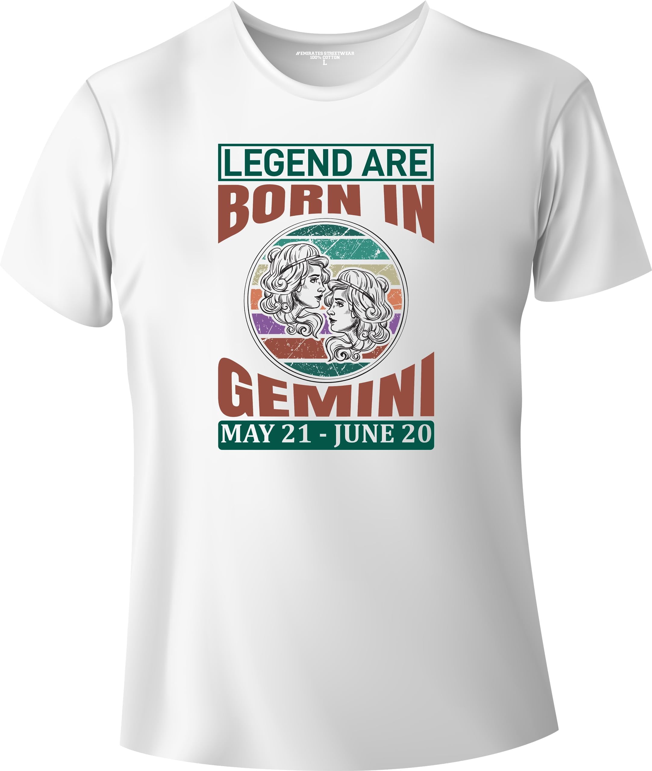 Legend Are Born In Gemini, Zodiac Sign T-Shirt for Men or Women, Unisex T-Shirt, D-0034