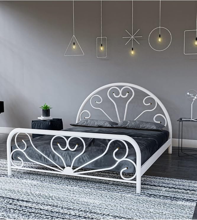 Gm 300 Baby White Double Metal Bed 160x200