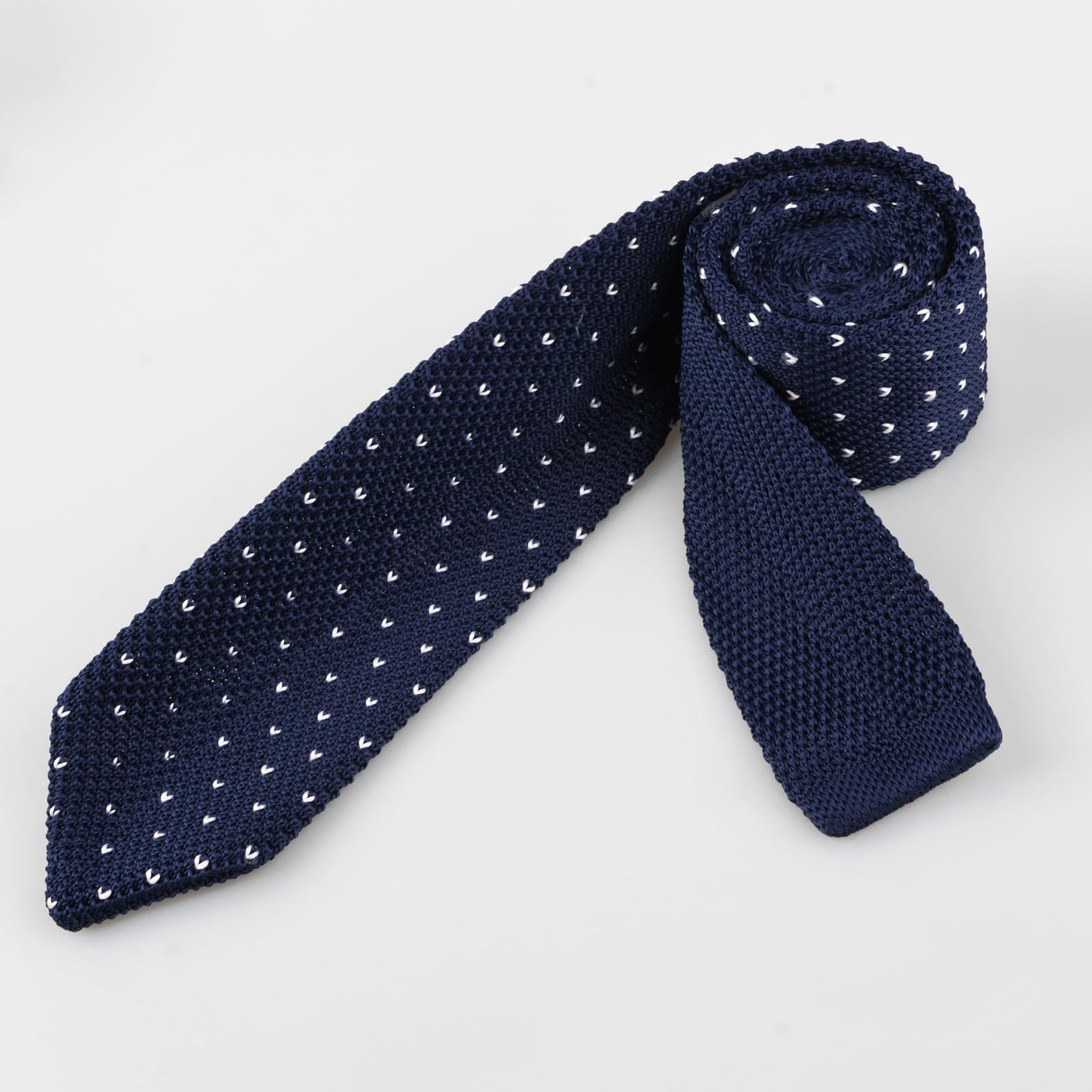 Alizeal Cravate en Tricot pour Hommes, Cravates Solides et Fines en Tricot